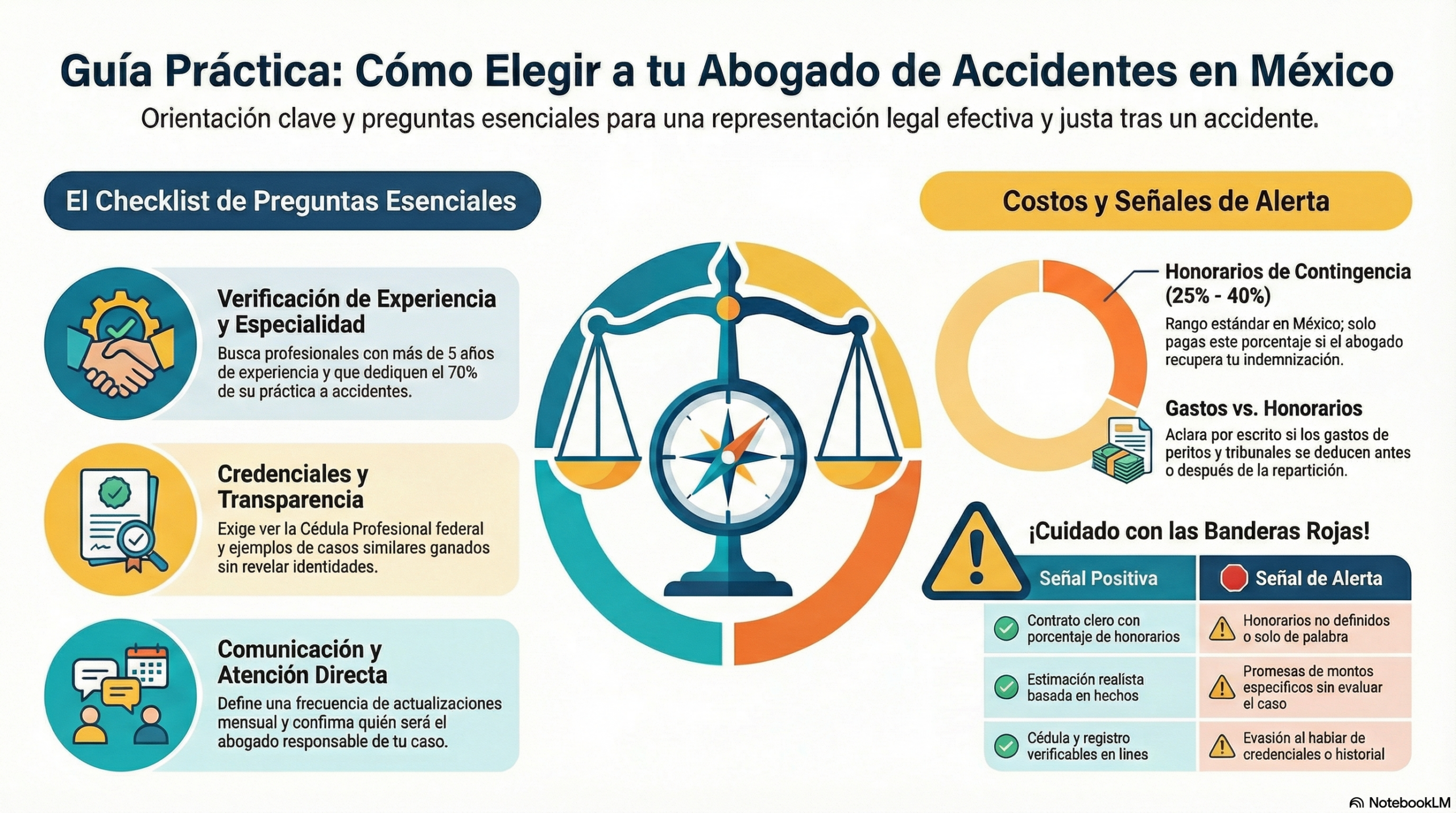 Cómo elegir al mejor abogado de accidentes en México: 7 preguntas que debes hacer antes de contratar