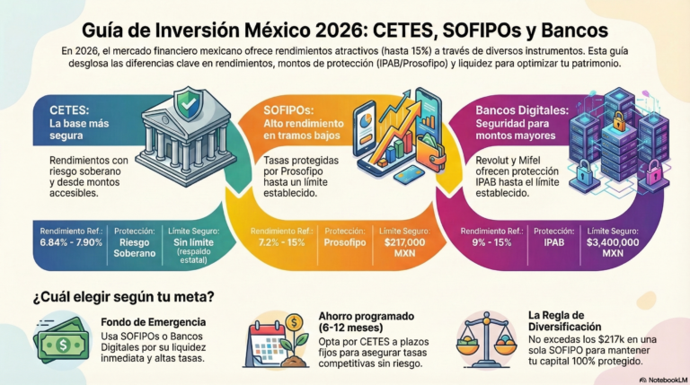 CETES vs Fondos de Inversión vs SOFIPOs vs Cuentas de Ahorro en México 2026: Comparativa Completa