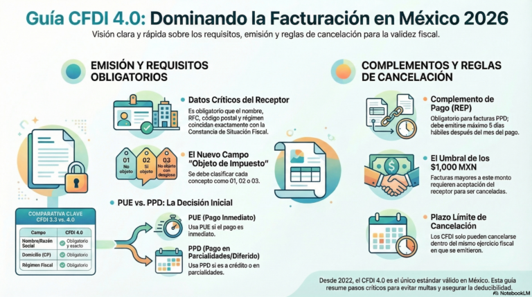 Cómo Emitir, Complementar y Cancelar un CFDI 4.0 en México 2026: Guía Completa para Empresas y Personas Físicas