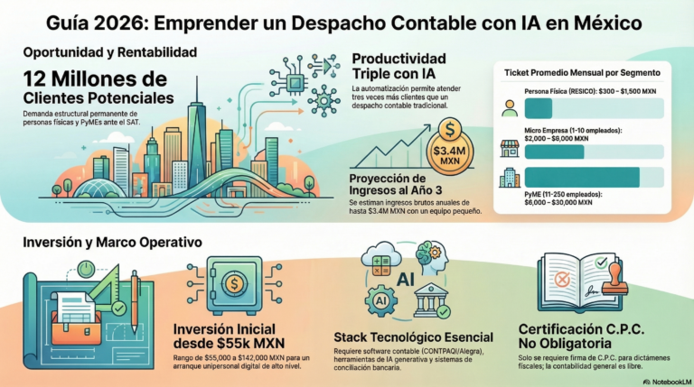 ¿Es negocio abrir un Despacho Contable con Inteligencia Artificial en México en 2026?
