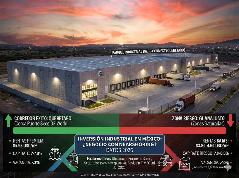 ¿Es negocio comprar un almacén industrial para rentar por nearshoring en 2026?