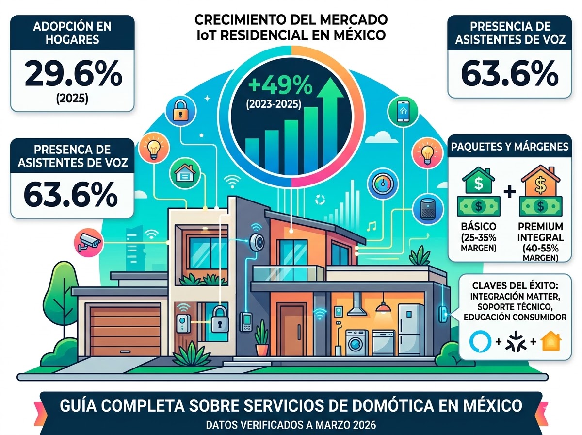 ¿Es negocio ofrecer servicios de domótica y hogares inteligentes en México en 2026?